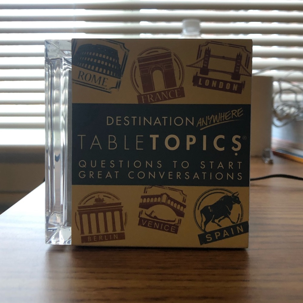 table topics / conversation starters